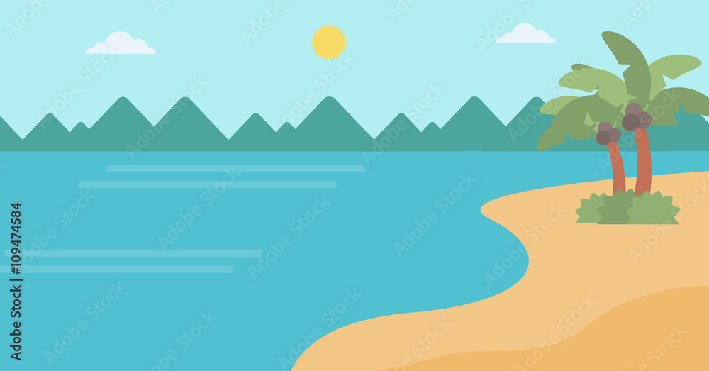 Background of tropical beach and sea.