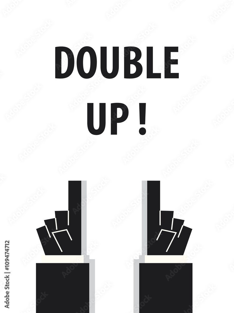 DOUBLE UP typography illustration vector