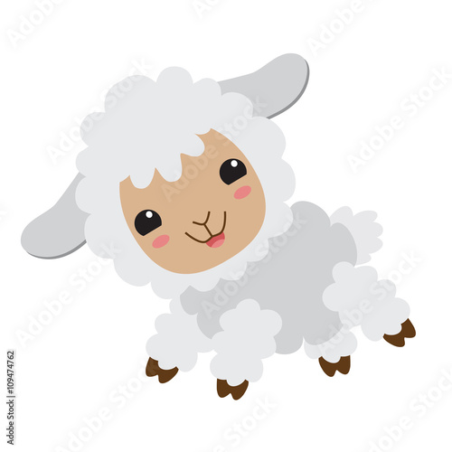 Cute sheep vector illustration 