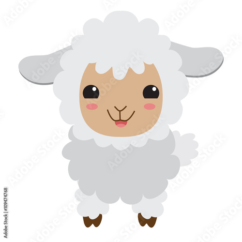 Cute sheep vector illustration
