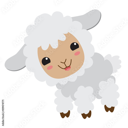 Cute sheep vector illustration
