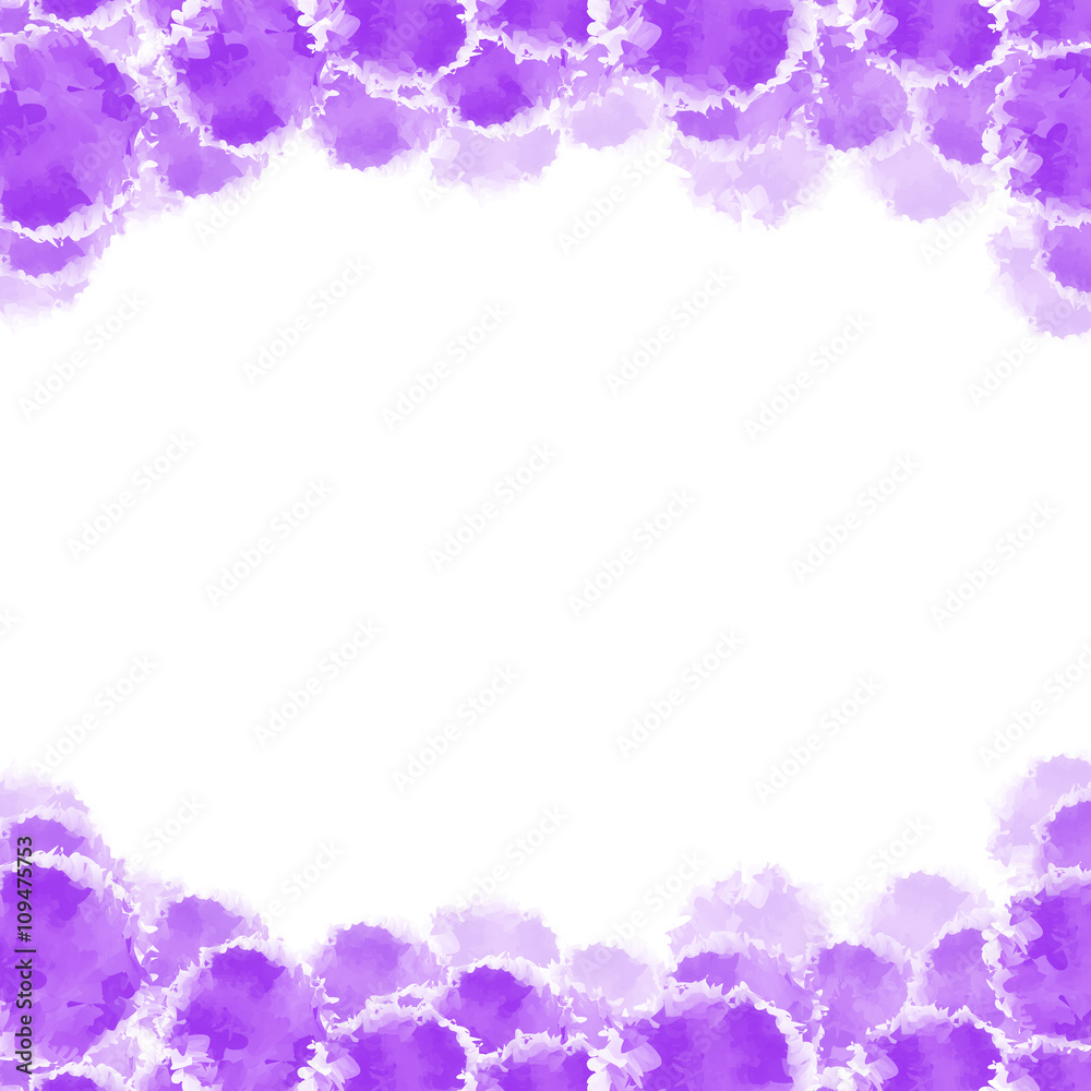 Abstract purple hand drawn watercolor background