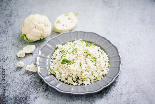 Cauliflower couscous, alternative food