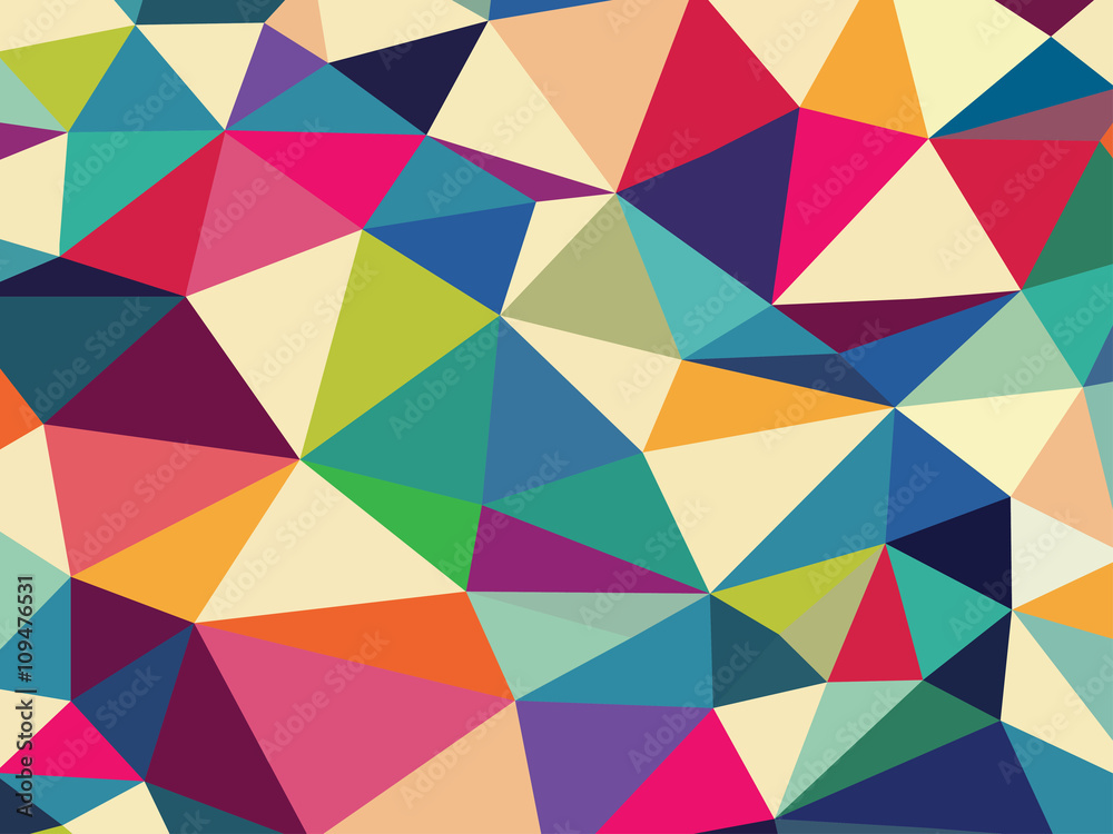 Abstract Triangle Geometrical Multicolored Background