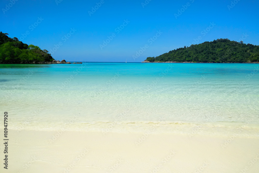 Tranquil beach, Surin Island in Thailand