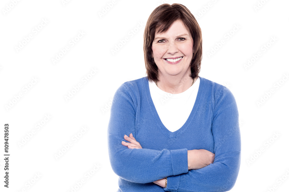 Attractive elegant woman  with crossed arms