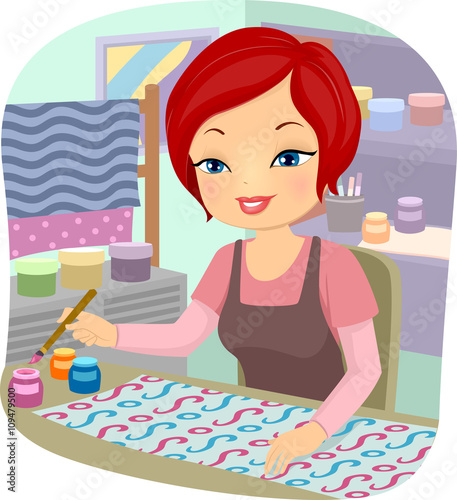 Girl Textile Paint