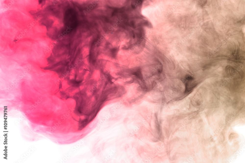Fototapeta premium Abstract crimson smoke hookah. Gaseous.