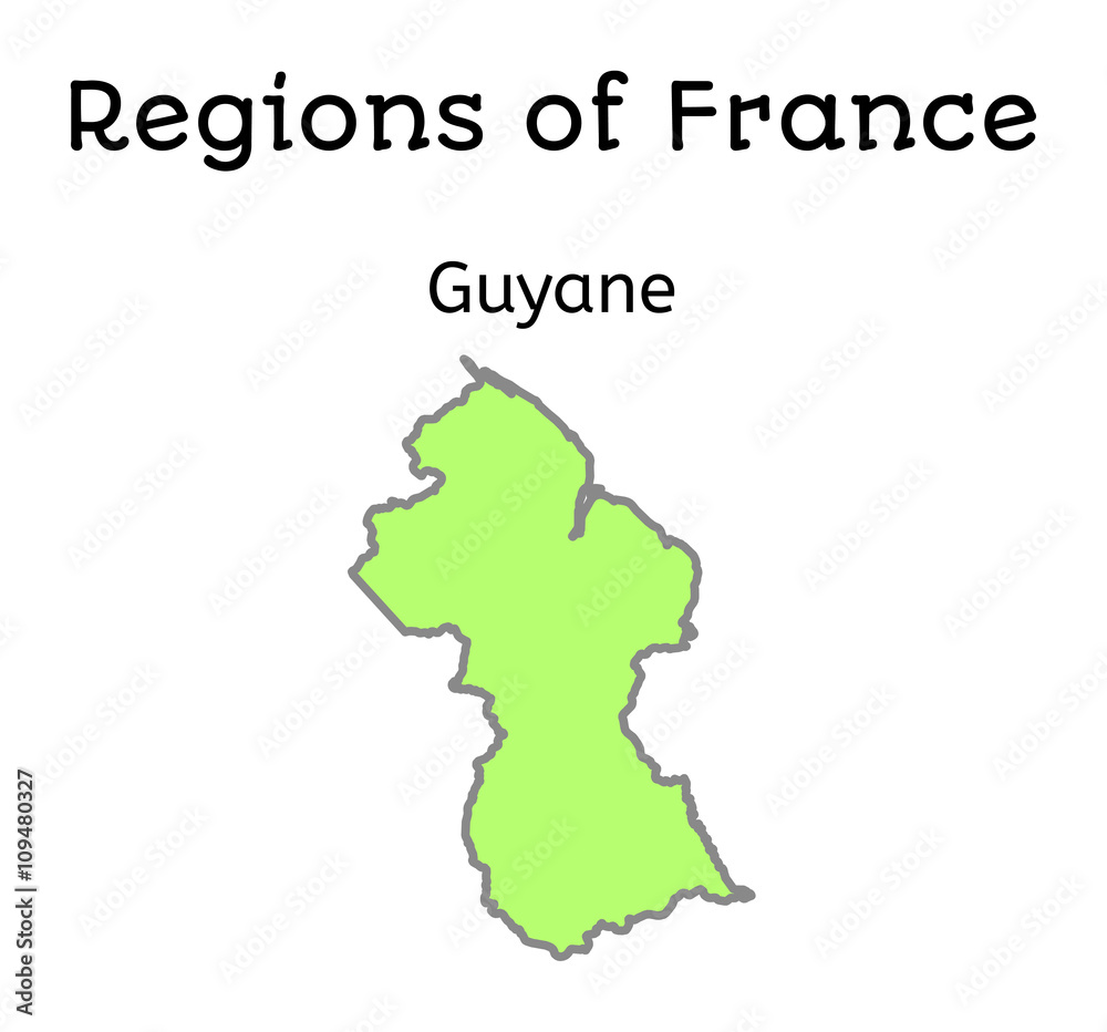 France administrative map of French Guiana