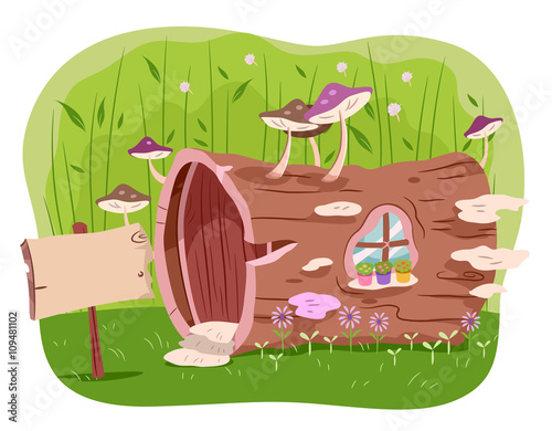 Garden Tree Trunk House