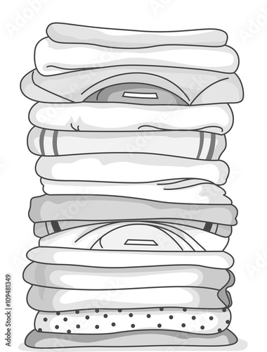 White Folded Clothes