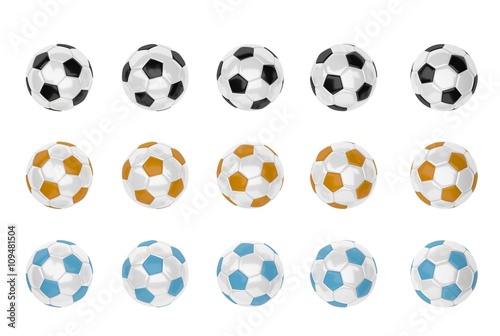 soccer ball with different color © muuraa