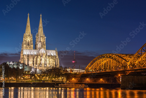 Bridge and the Dom of Cologne photo
