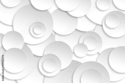 Abstract paper circle design silver background texture.