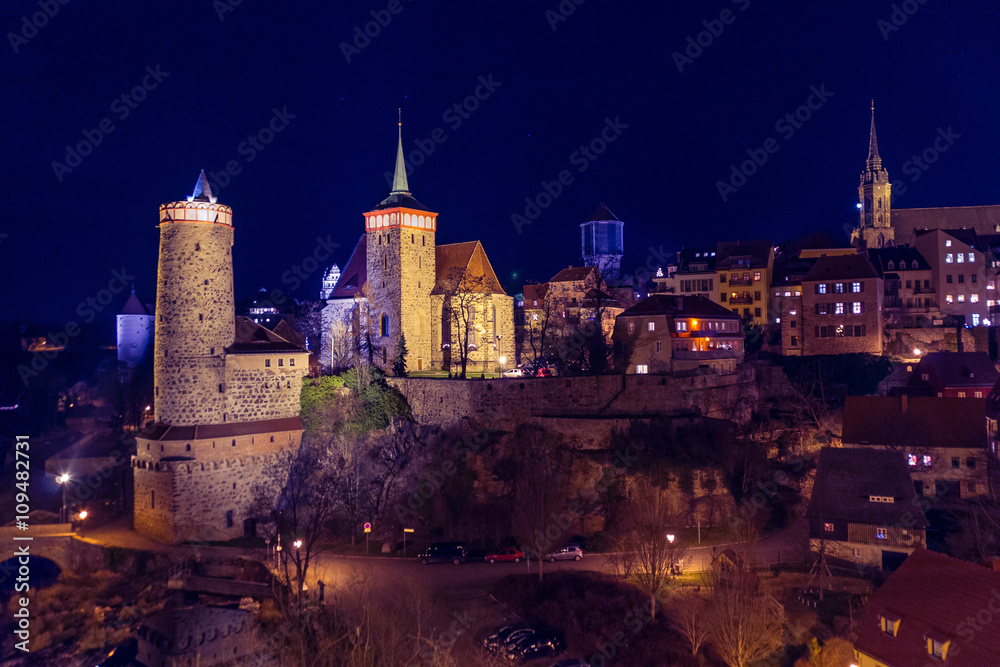 Fototapeta premium Burg bei Nacht 