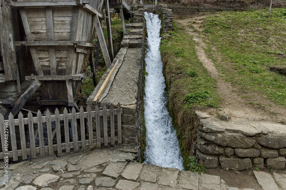 Technology for supply of water flour-mill with water energy, Etar, Gabrovo, Bulgaria