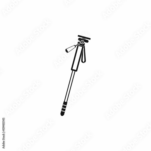 Selfie monopod stick icon, simple style