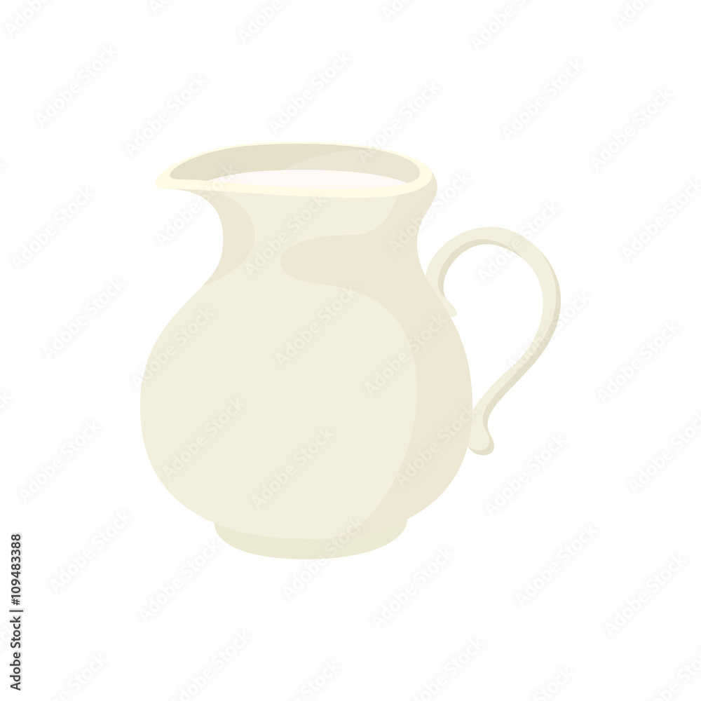 Jug of milk icon, cartoon style Jug of milk icon, cartoon style