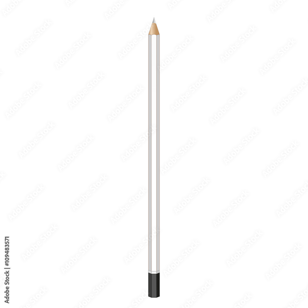 graphite white pencil.