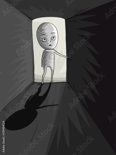 Man Enter Dark Room