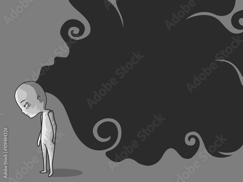 Man Dark Cloud Thoughts