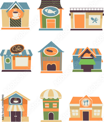 Restaurants Patterns Flat