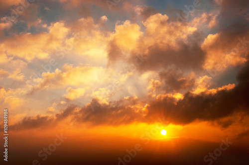 Beautiful sunrise and clouds © canjoena