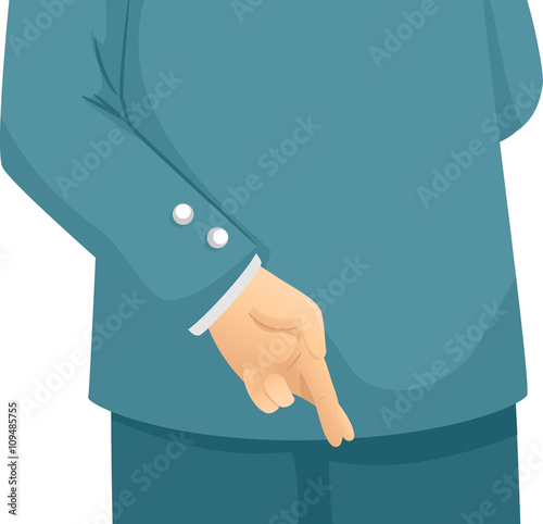 Hand Cross Finger Man