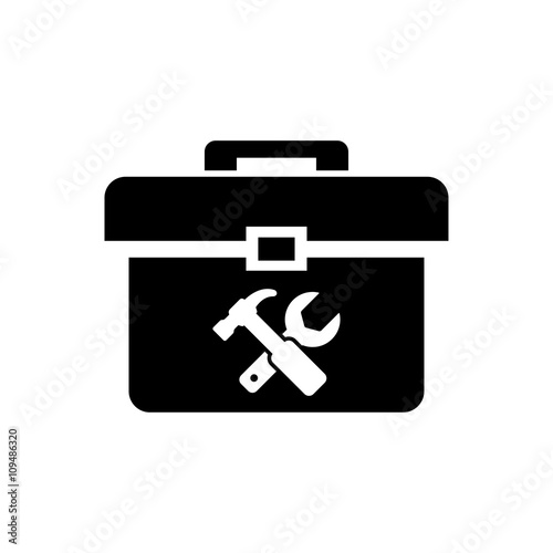 Vector black toolbox icon