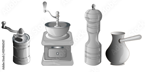 Set of coffee making equipment