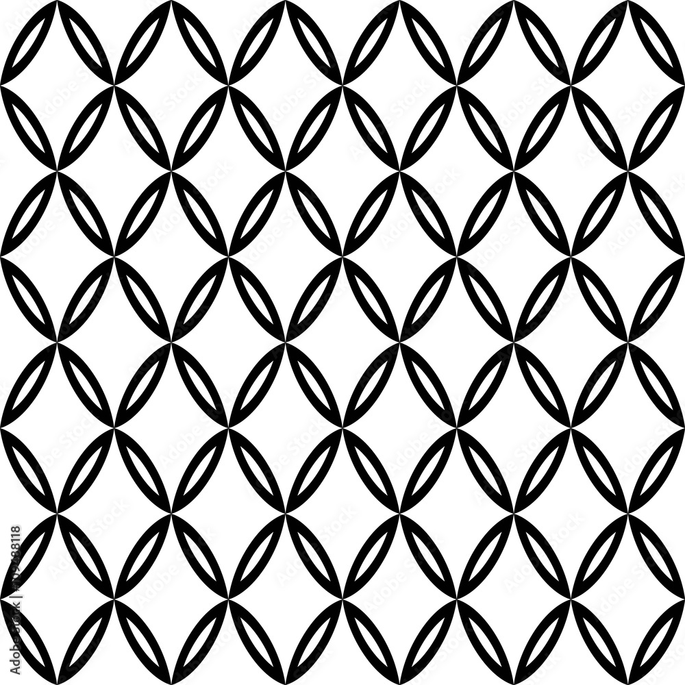 Naklejka premium Vector modern seamless geometry pattern, black and white abstract geometric background, subtle pillow print, monochrome retro texture, hipster fashion design