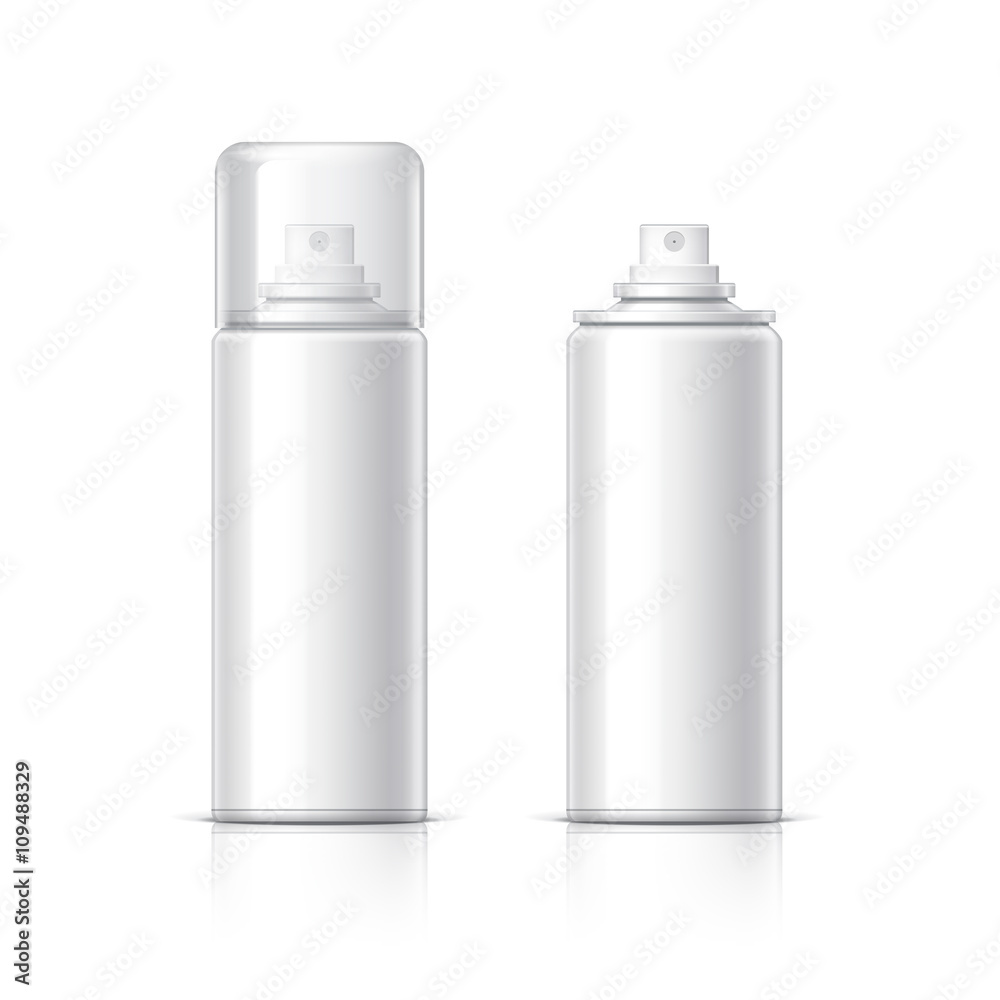 Realistic White Cosmetics bottle can Spray Realistic White Cosmetics bottle can Spray