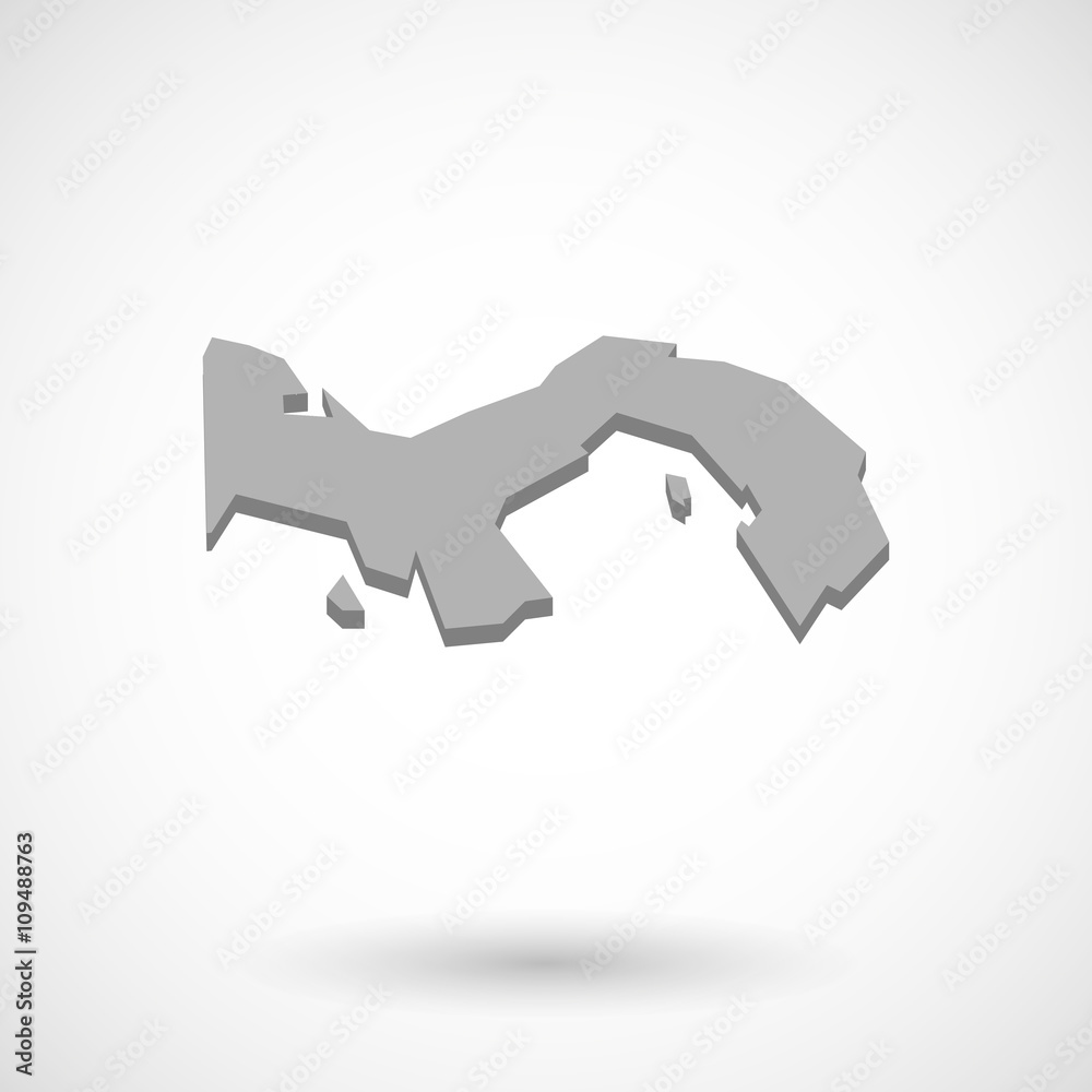 Vector illustration of the Panma map Vector illustration of the Panma map