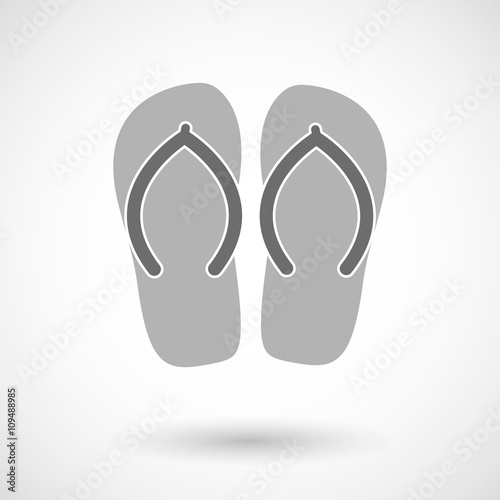 Isolated vector illustration of a pair of flops