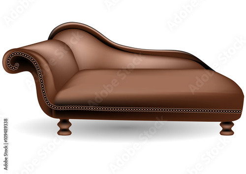 couch on white background photo