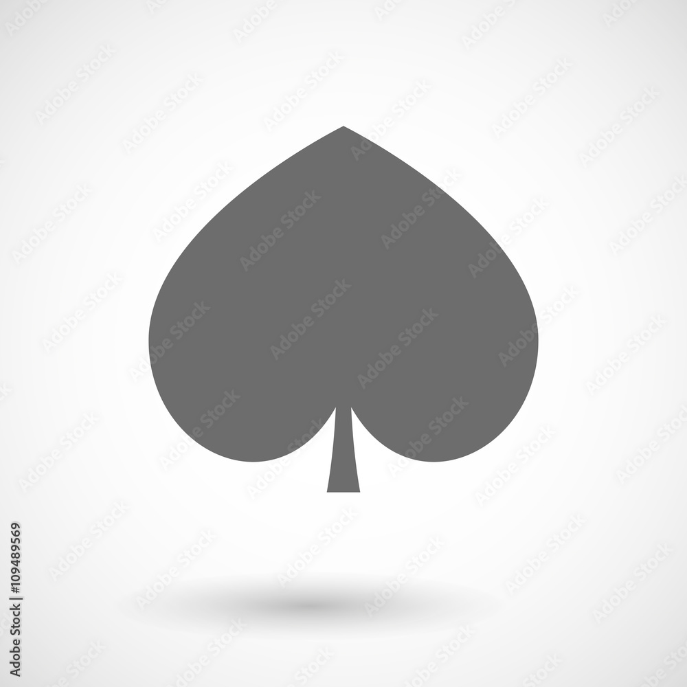 Isolated vector illustration of the spade poker playing card Isolated vector illustration of the spade poker playing card