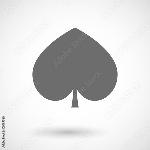 Isolated vector illustration of  the spade   poker playing card