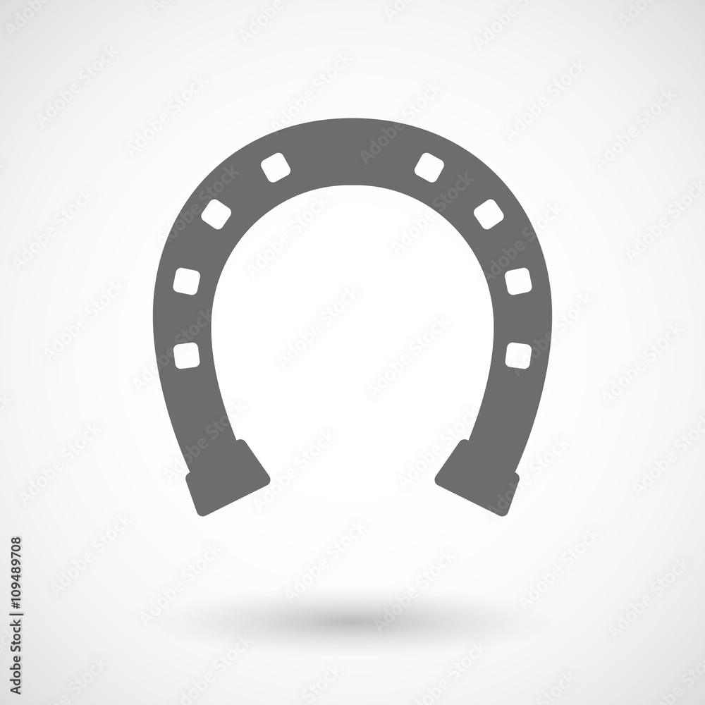 Isolated vector illustration of a horseshoe sign Isolated vector illustration of a horseshoe sign