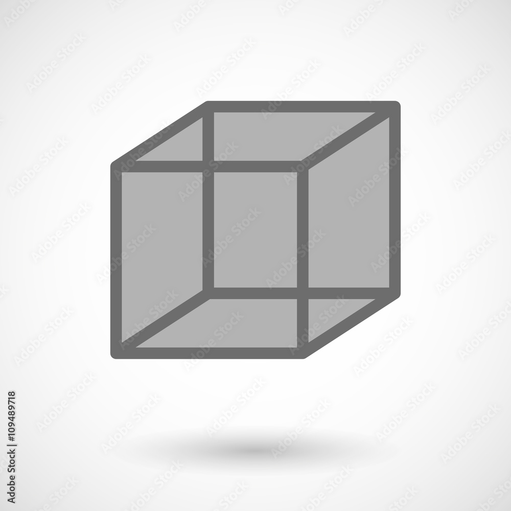 Isolated vector illustration of a cube sign Isolated vector illustration of a cube sign