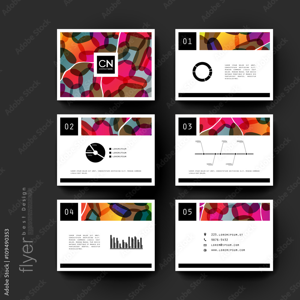 Fototapeta premium abstract vector brochure template. Flyer Layout
