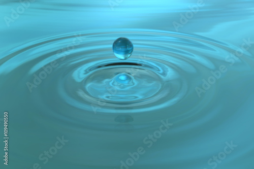 3D rendered Water drop close-up