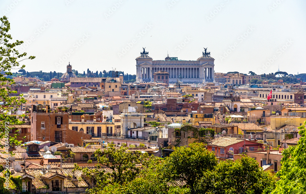 View of Rome historic center, Italy