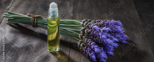 lavender flowers and essential oil