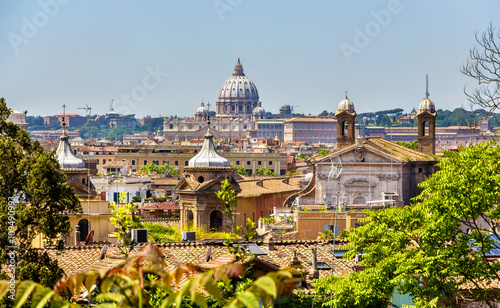 Canvas Print View of Rome historic center, Italy