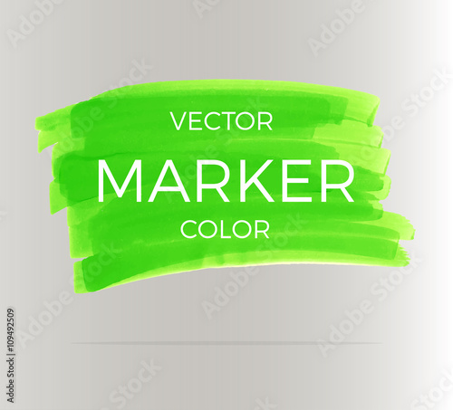 Vector verdant stripes drawn with markers. Elements for design and background