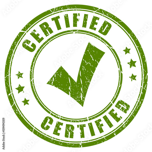 Certified tick rubber stamp
