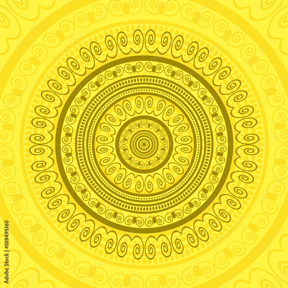 Circle Lace Ornament, Round  Geometric Pattern