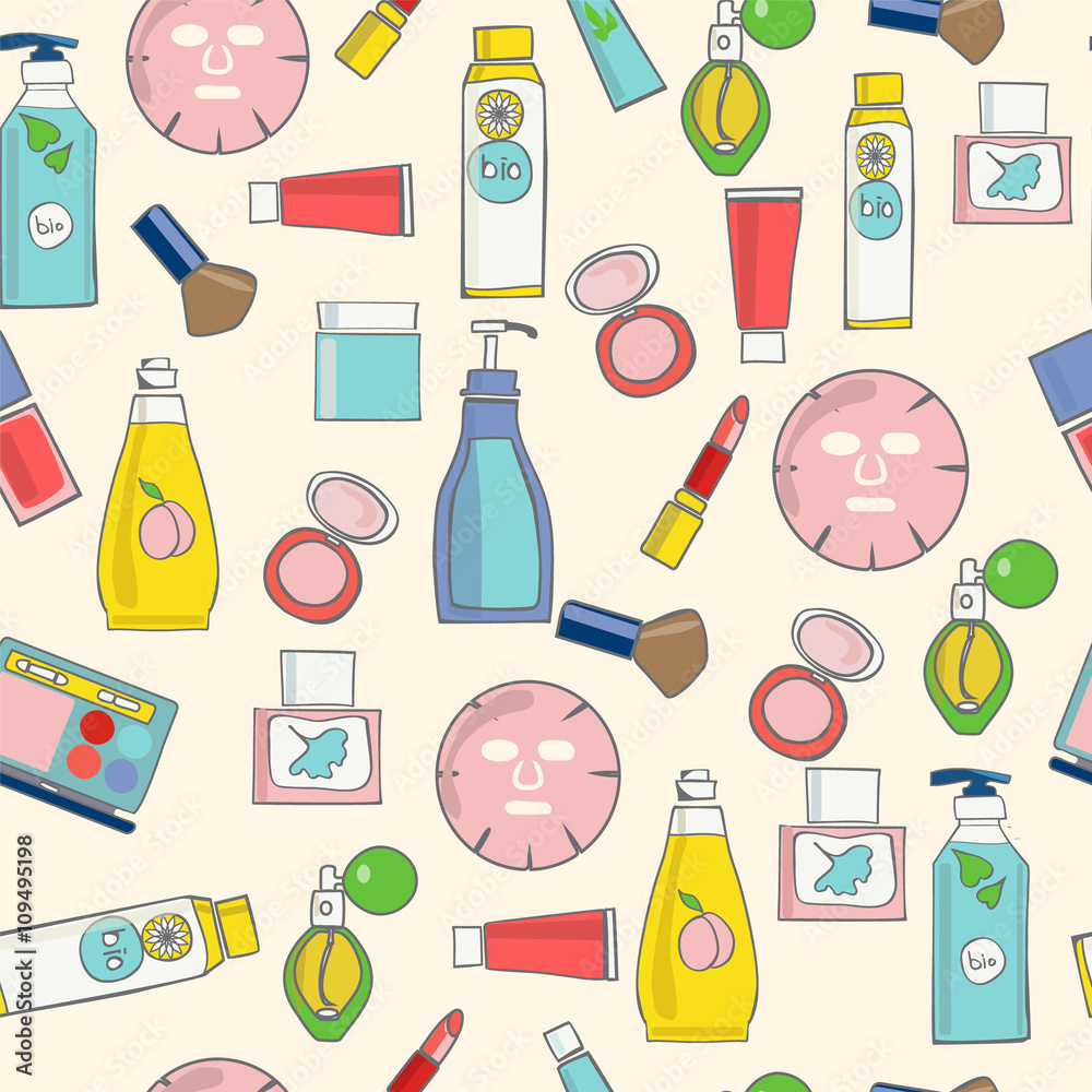 pattern of Make-Up, beauty and healthy cosmetic product pattern of Make-Up, beauty and healthy cosmetic product