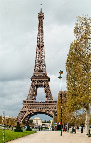 The Eiffel tower from field of Mars