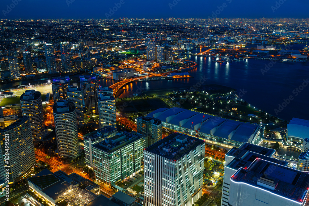 Minato Mirai area in Yokohama, Japan